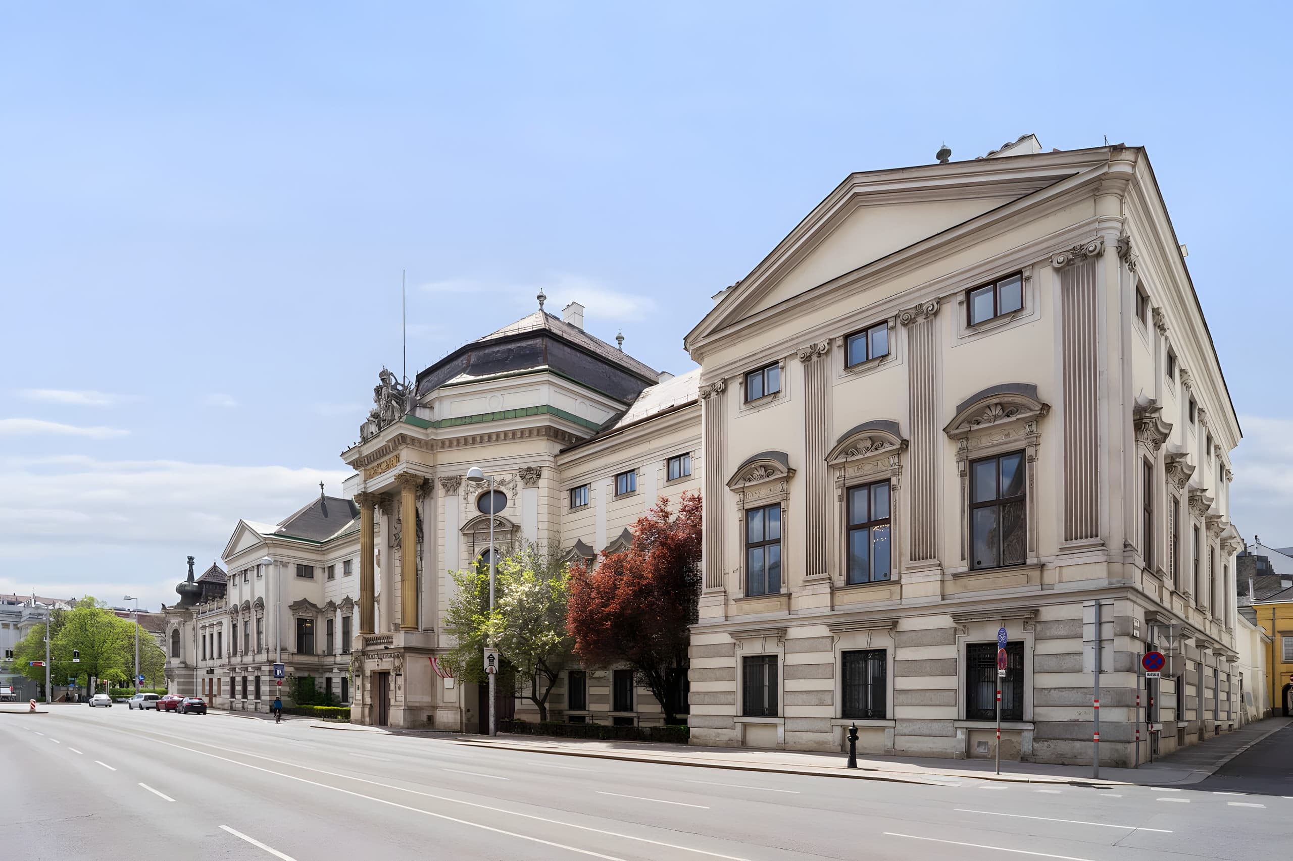 Baroque façade of Palais Auersperg on Vienna's Ring road